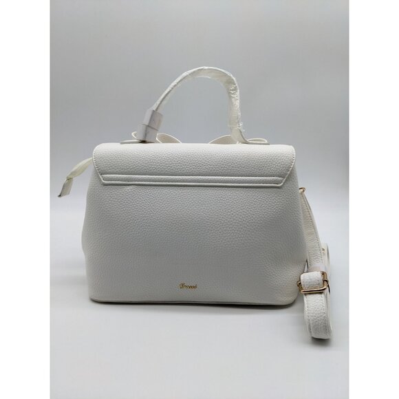 LIKE DREAMS/GROSSI Eva double bowtie leather top handle crossbody WHITE (New) - Picture 12 of 13